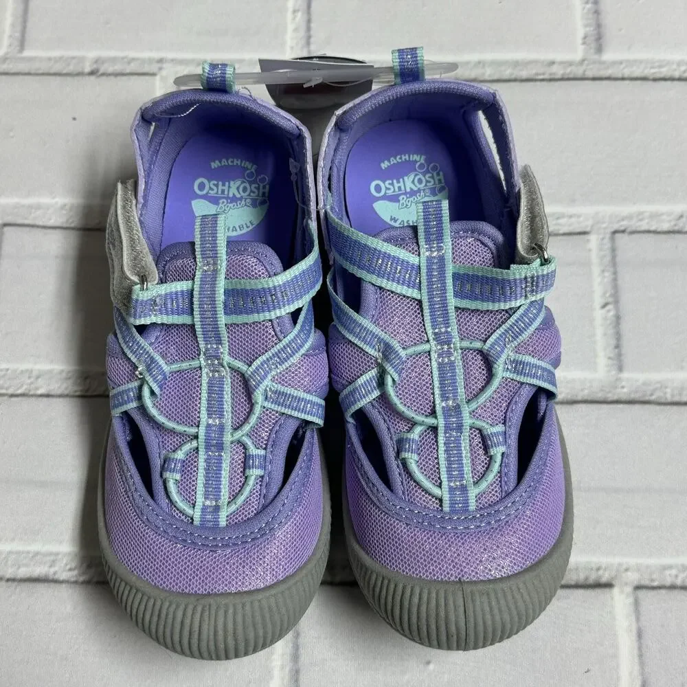 OshKosh Everplay Flexible Outsole Bump Toe Sandal Purple Lilac Toddler Size 12